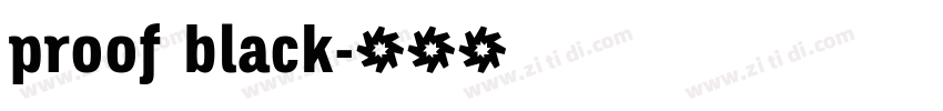 proof black字体转换